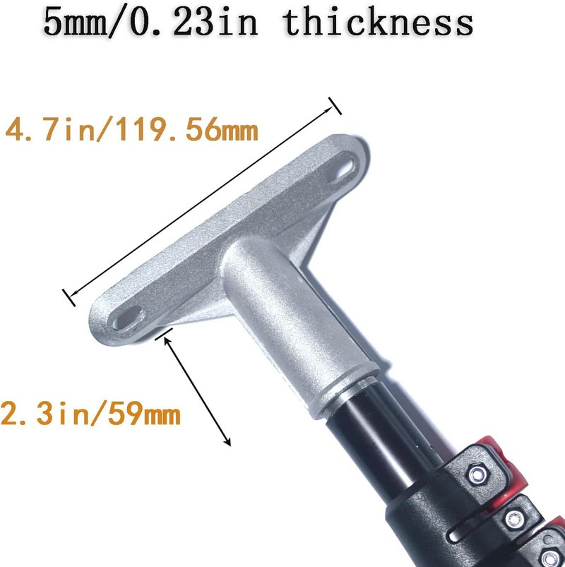 LeapMars Broom Handle Bracket,5mm Thickness Deck Brush Accessories,Aluminum One-Piece Casting Metal Brackets,Broom Bracket for American Style Threadedd - Image 2